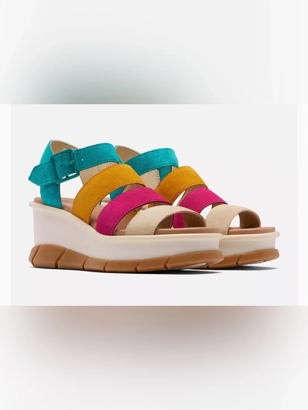 Joanie III Ankle Strap Teal Chloride/Gum  Size 9